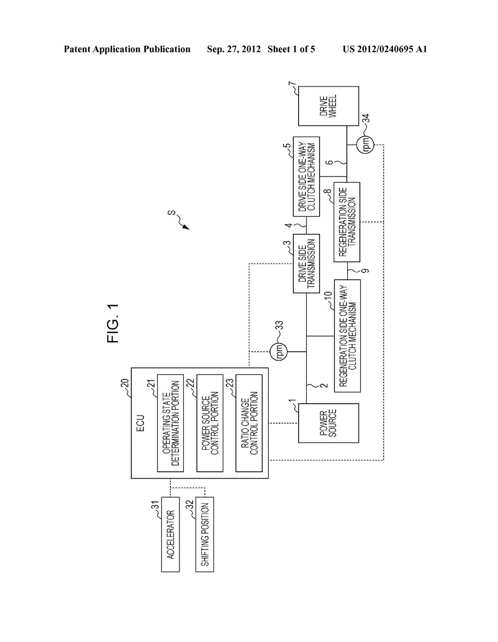 POWER TRANSMISSION APPARATUS AND METHOD FOR CONTROLLING POWER TRANSMISSION     APPARATUS - diagram, schematic, and image 02