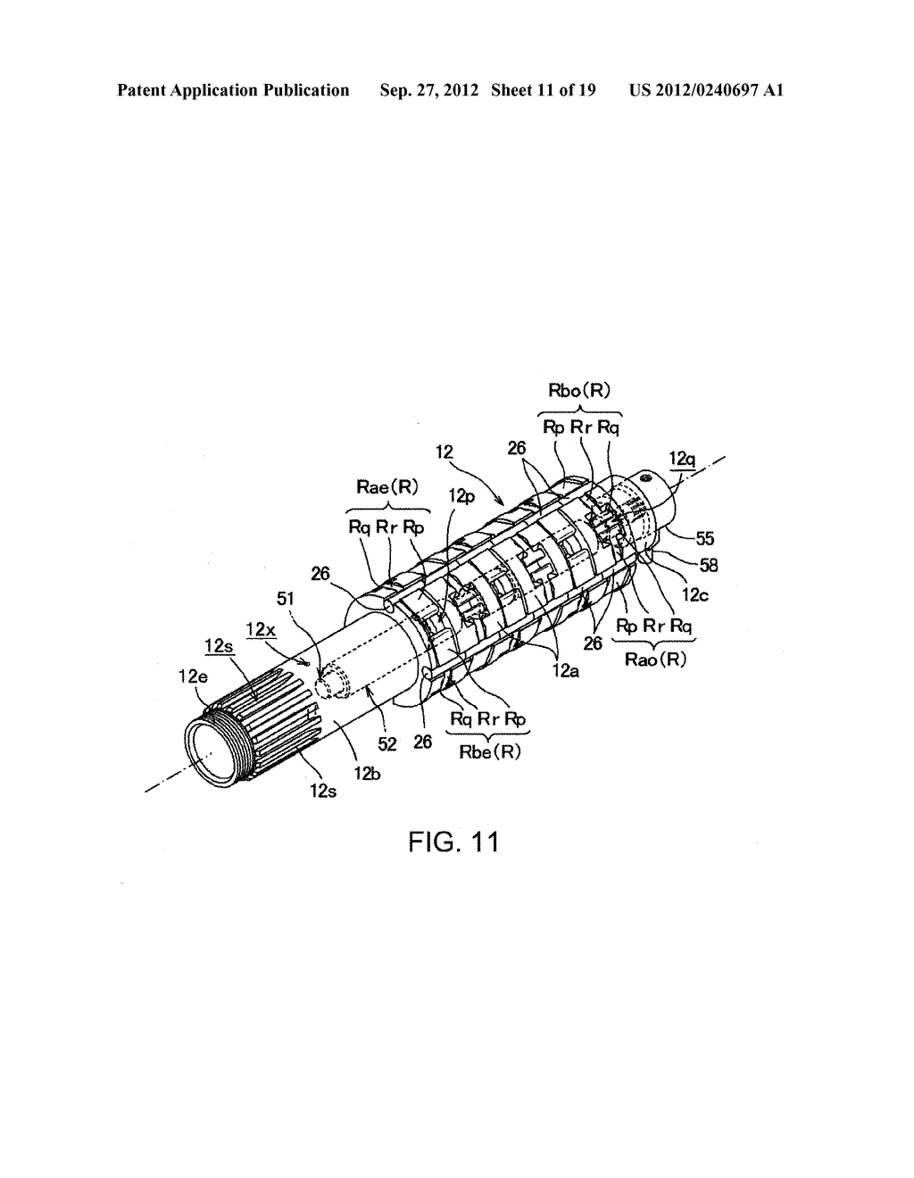 ATTACHMENT STRUCTURE FOR OUTPUT SPROCKET WHEEL - diagram, schematic, and image 12