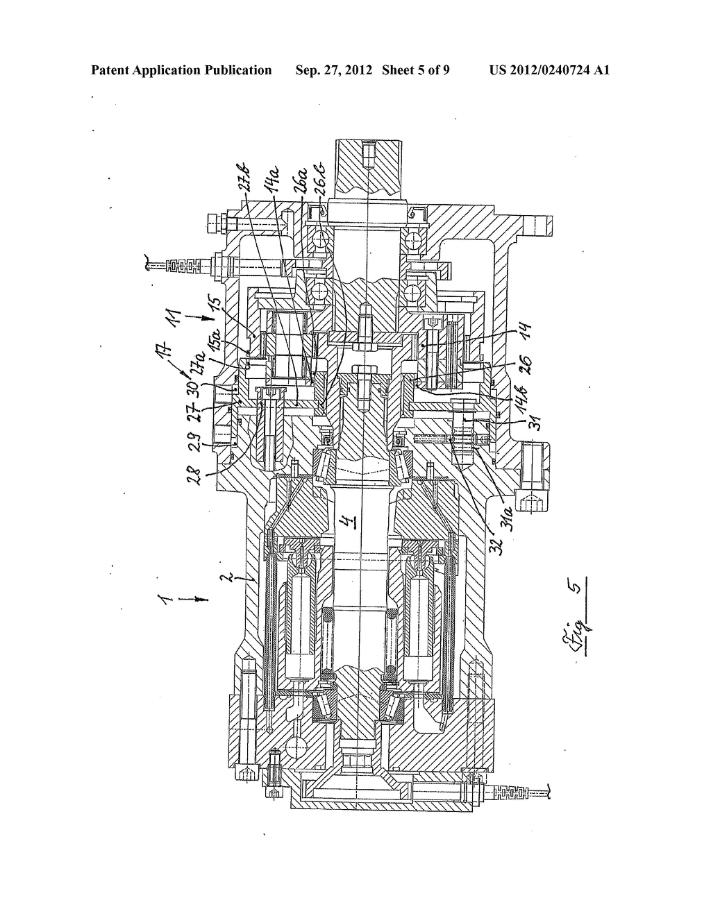 Hydromechanical Transmission with a Hydraulic Motor and a Mechanical     Multi-Step Variable Speed Transmission - diagram, schematic, and image 06