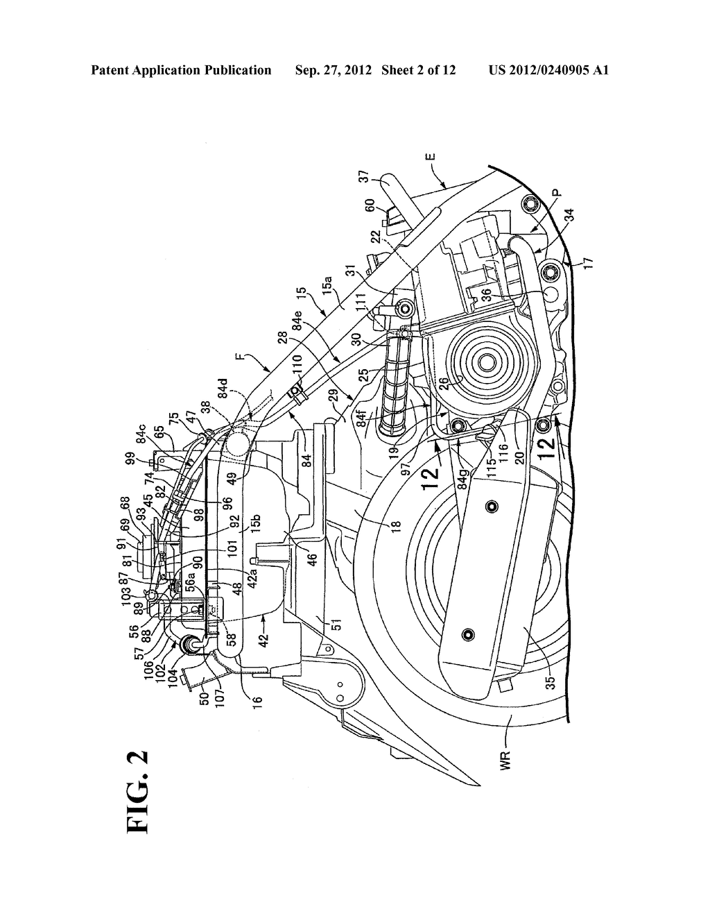 EVAPORATED FUEL TREATMENT DEVICE FOR MOTORCYCLE - diagram, schematic, and image 03