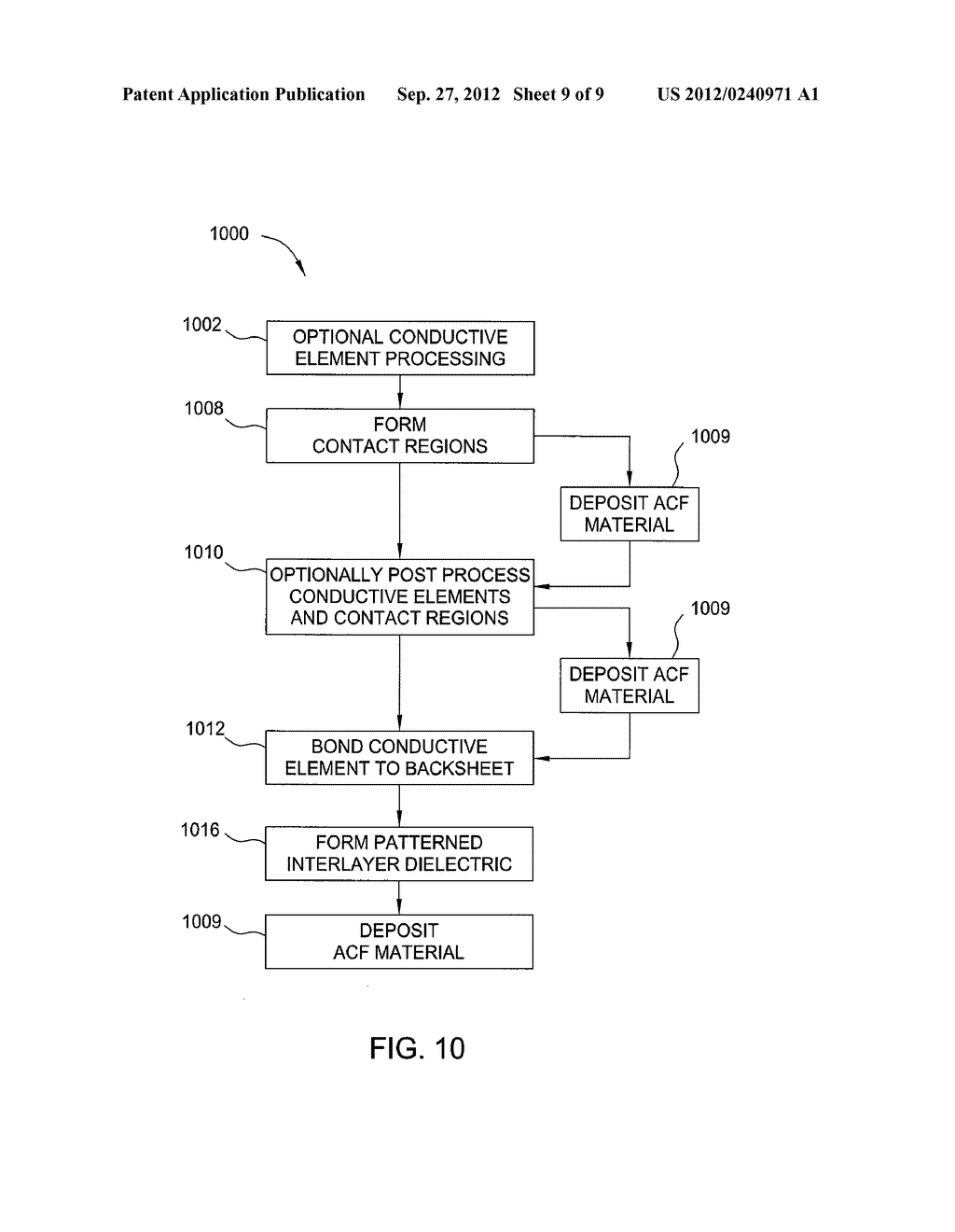 PROCESS FOR FORMING FLEXIBLE SUBSTRATES HAVING PATTERNED CONTACT AREAS - diagram, schematic, and image 10