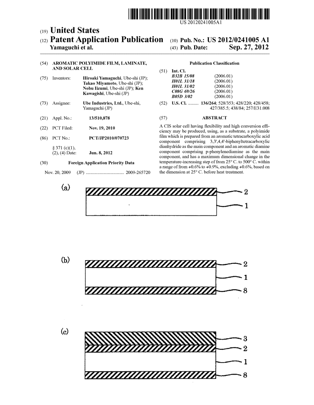 AROMATIC POLYIMIDE FILM, LAMINATE, AND SOLAR CELL - diagram, schematic, and image 01