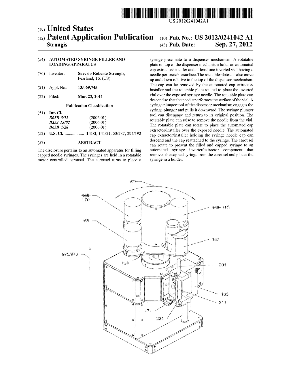 AUTOMATED SYRINGE FILLER AND LOADING APPARATUS - diagram, schematic, and image 01