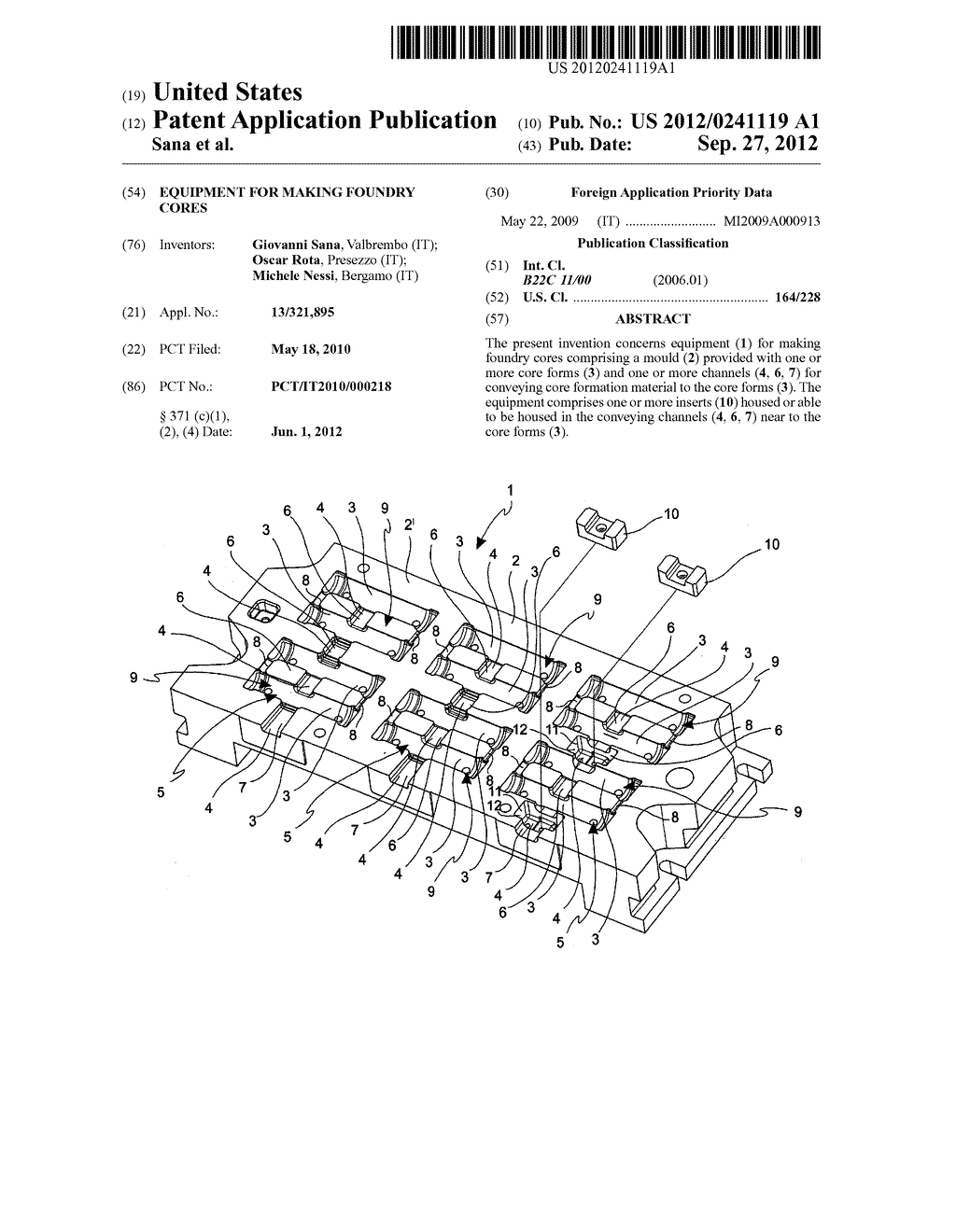 EQUIPMENT FOR MAKING FOUNDRY CORES - diagram, schematic, and image 01