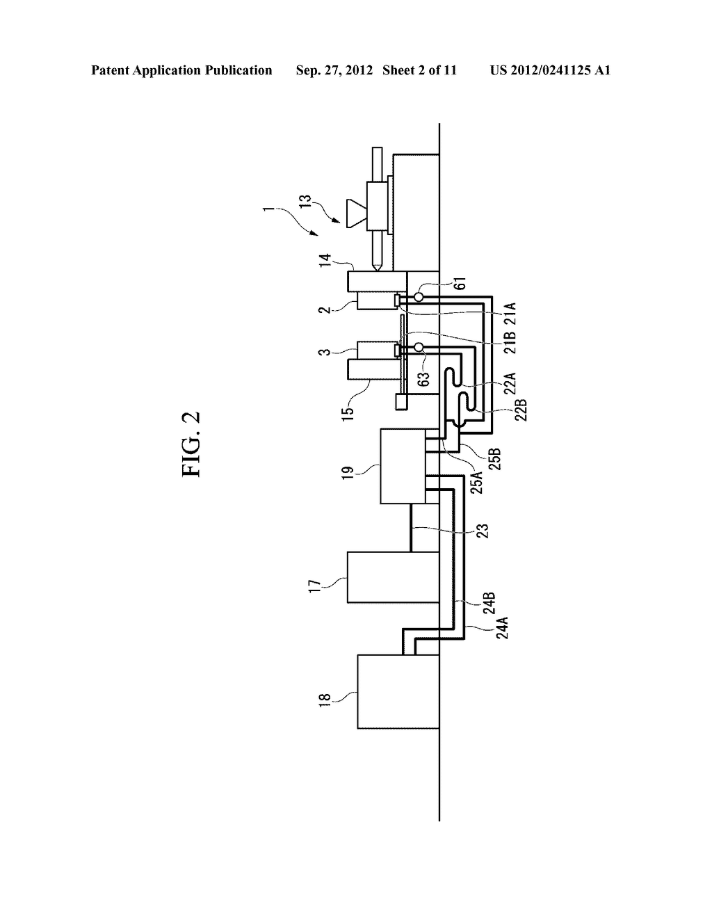 INJECTION MOLDING DEVICE AND METHOD FOR DISCHARGING HEAT MEDIUM FOR     INJECTION MOLDING DEVICE - diagram, schematic, and image 03