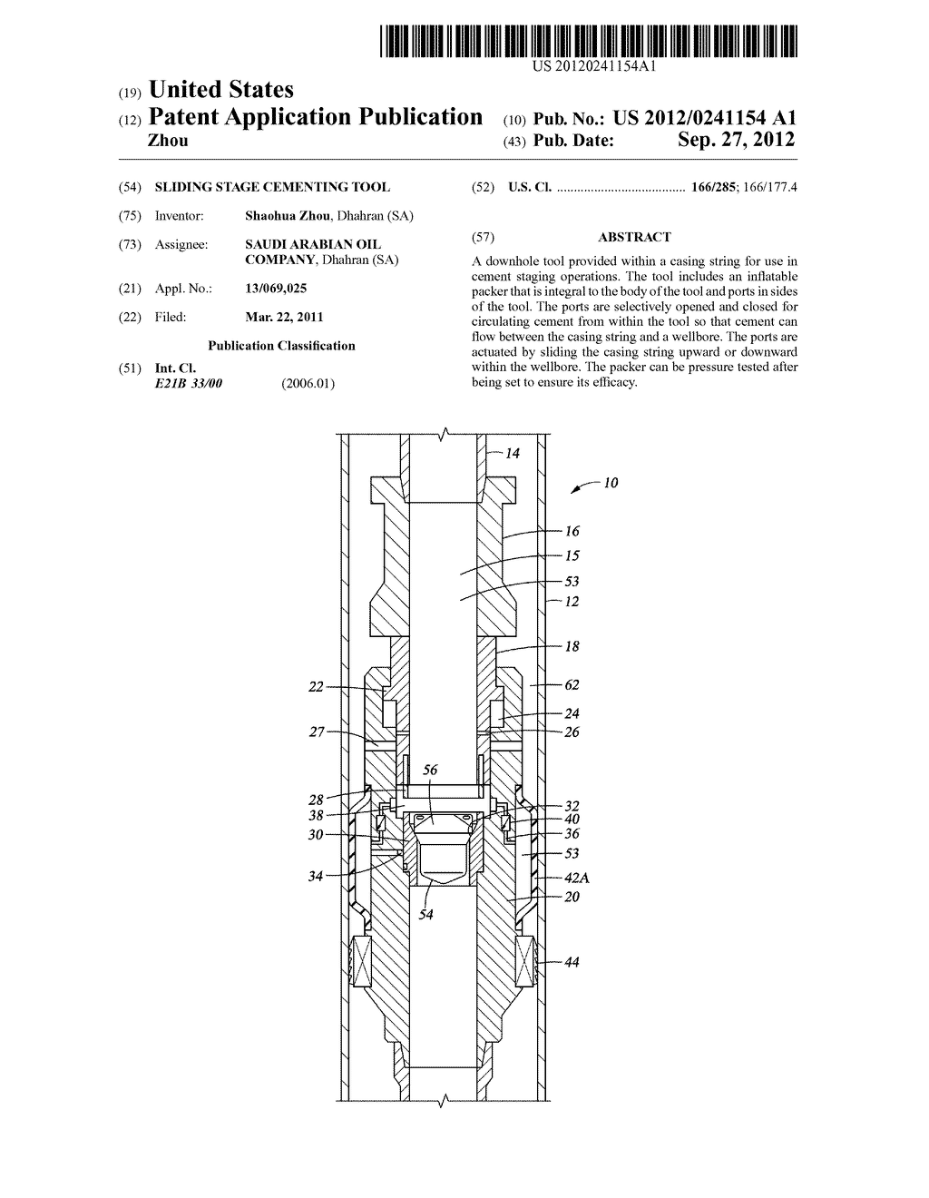 SLIDING  STAGE CEMENTING TOOL - diagram, schematic, and image 01