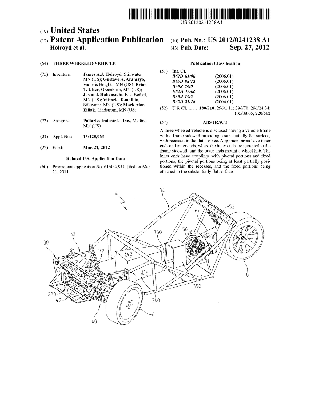 THREE WHEELED VEHICLE - diagram, schematic, and image 01