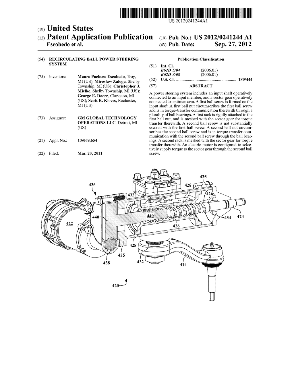 RECIRCULATING BALL POWER STEERING SYSTEM - diagram, schematic, and image 01
