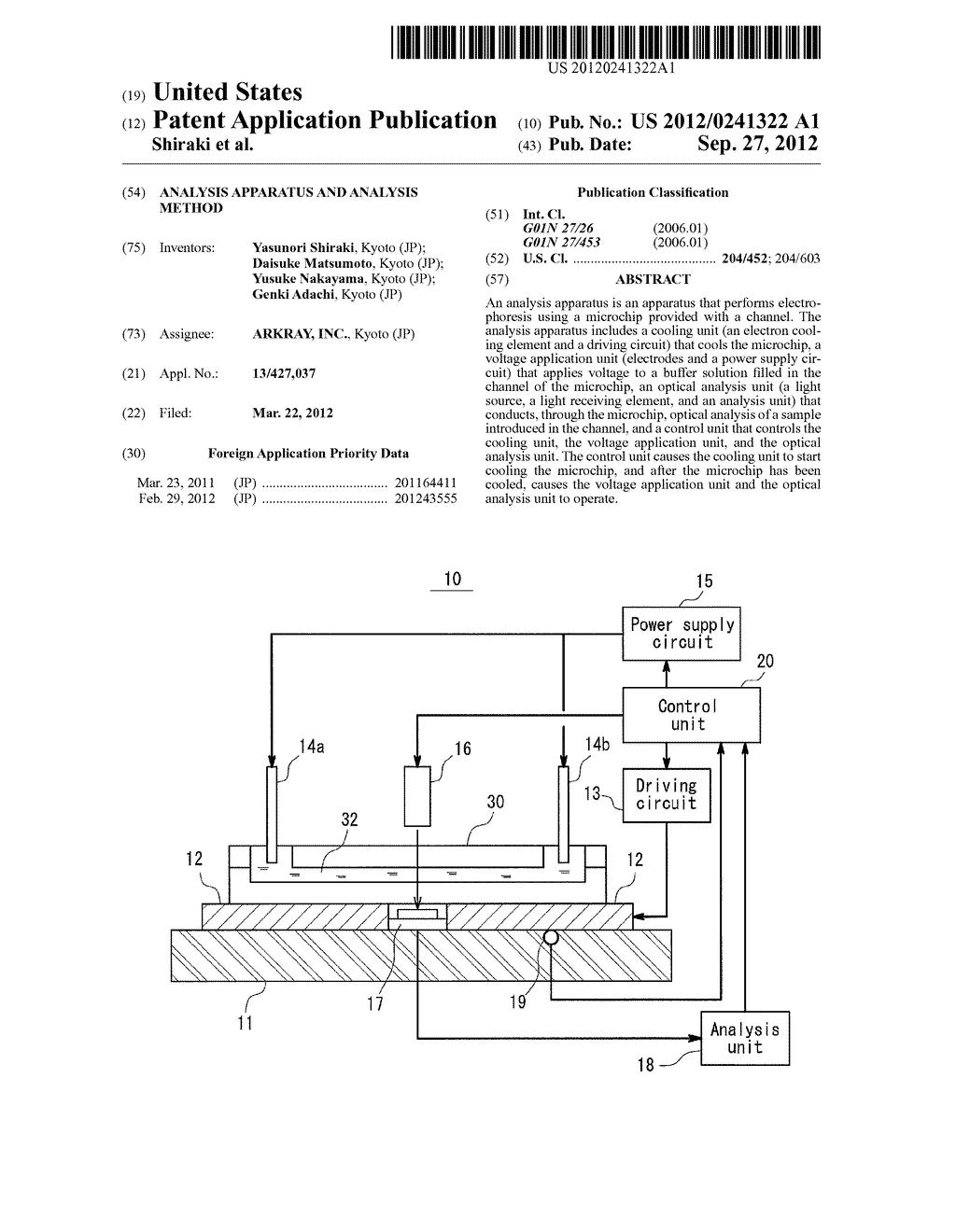 Analysis Apparatus and Analysis Method - diagram, schematic, and image 01