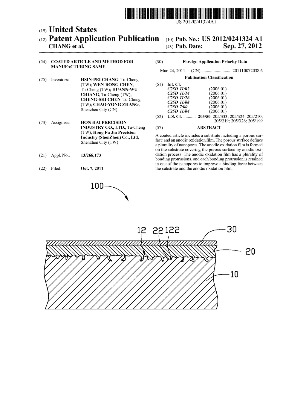 COATED ARTICLE AND METHOD FOR MANUFACTURING SAME - diagram, schematic, and image 01