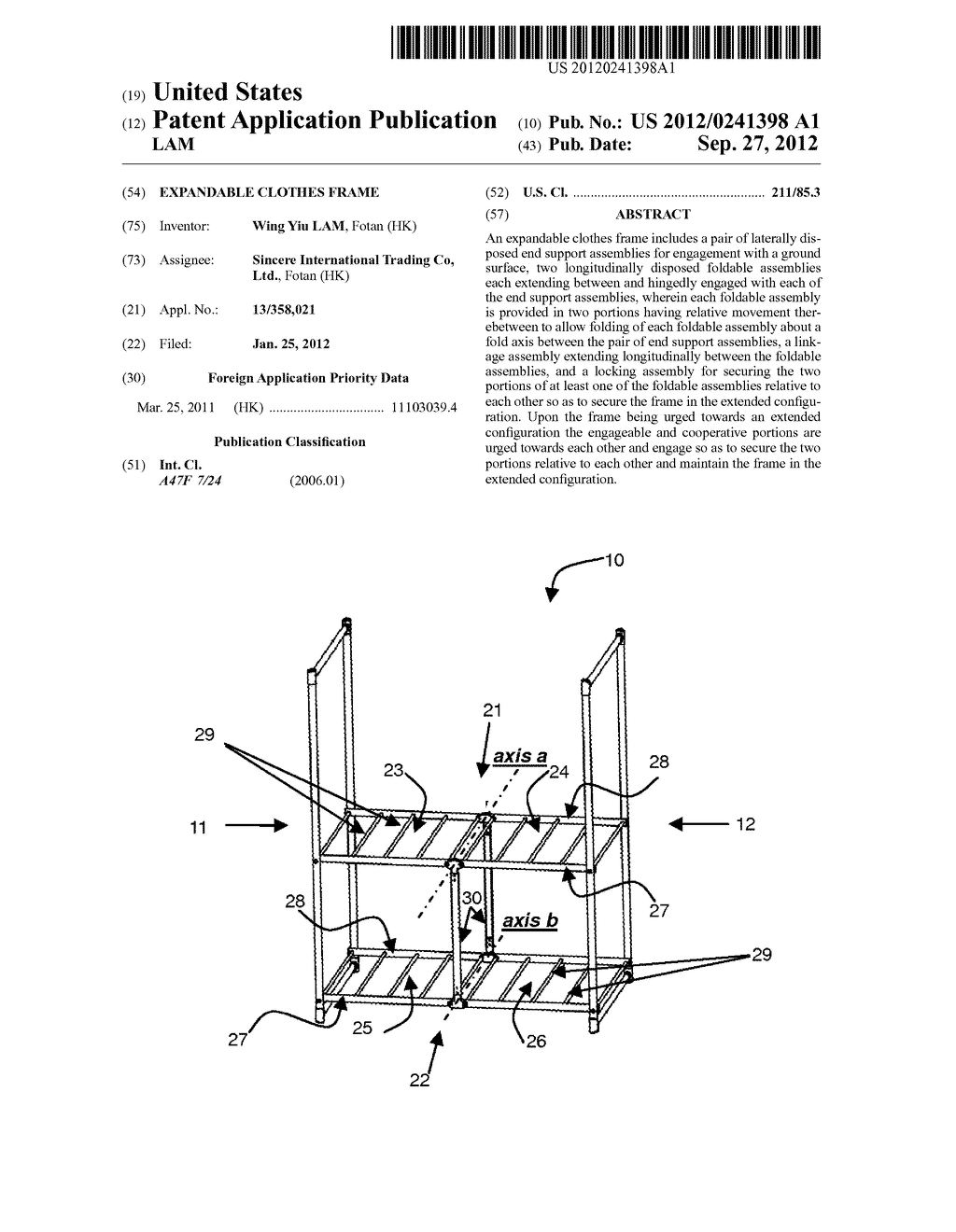 EXPANDABLE CLOTHES FRAME - diagram, schematic, and image 01