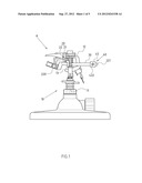 PERCUSSIVE SPRINKLER WITH ADJUSTABLE BALANCING WEIGHTS diagram and image