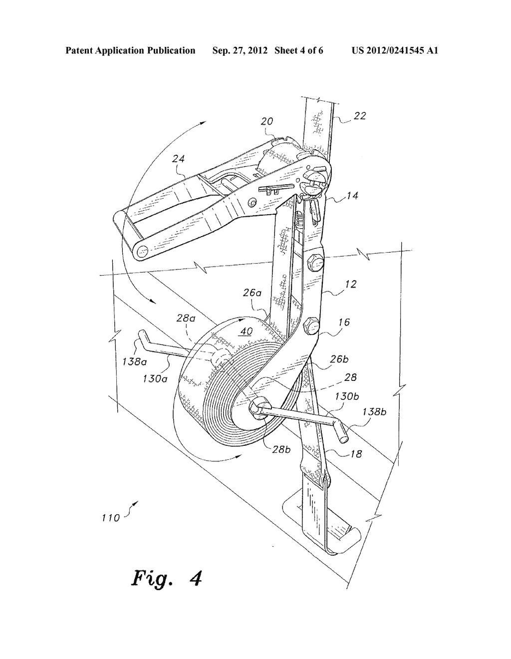 TIEDOWN STRAP RATCHET WITH TAKE-UP REEL - diagram, schematic, and image 05