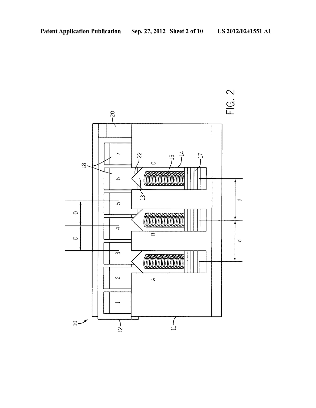 METHOD FOR STEPPING A FIRST MEMBER RELATIVE TO A SECOND MEMBER ASSOCIATED     WITH A PROJECTILE - diagram, schematic, and image 03