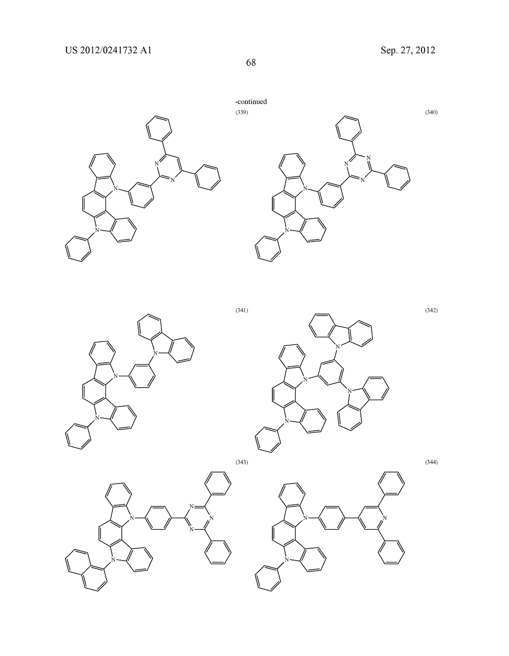 ORGANIC LIGHT-EMITTING MATERIAL AND ORGANIC LIGHT-EMITTING ELEMENT - diagram, schematic, and image 70