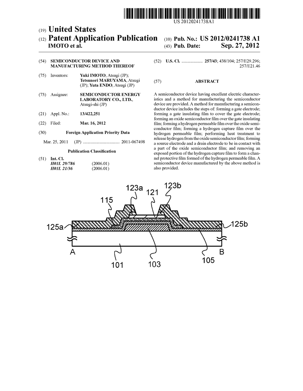 SEMICONDUCTOR DEVICE AND MANUFACTURING METHOD THEREOF - diagram, schematic, and image 01