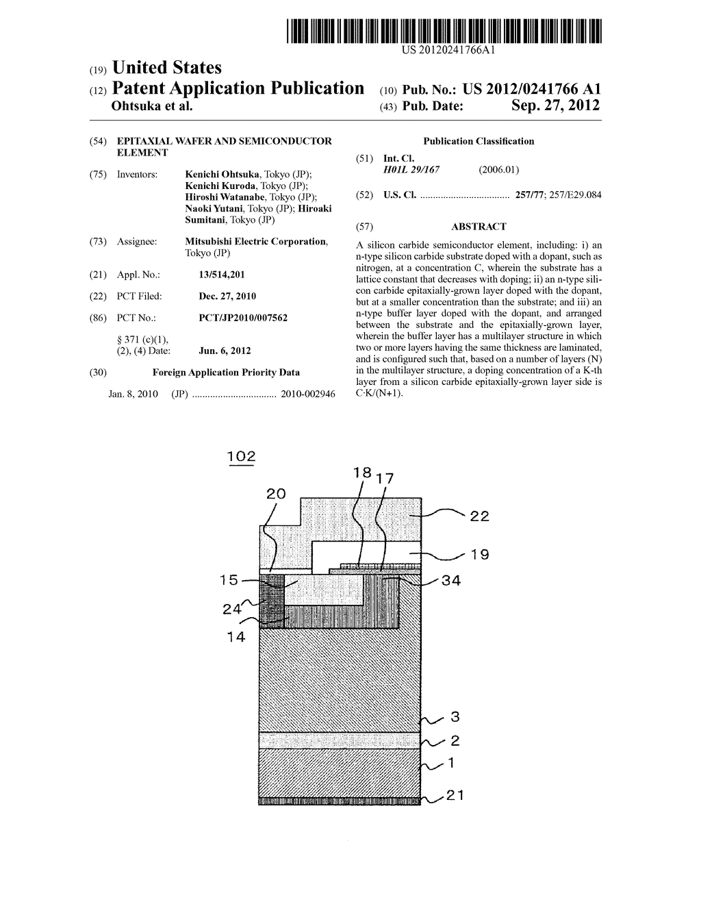 EPITAXIAL WAFER AND SEMICONDUCTOR ELEMENT - diagram, schematic, and image 01