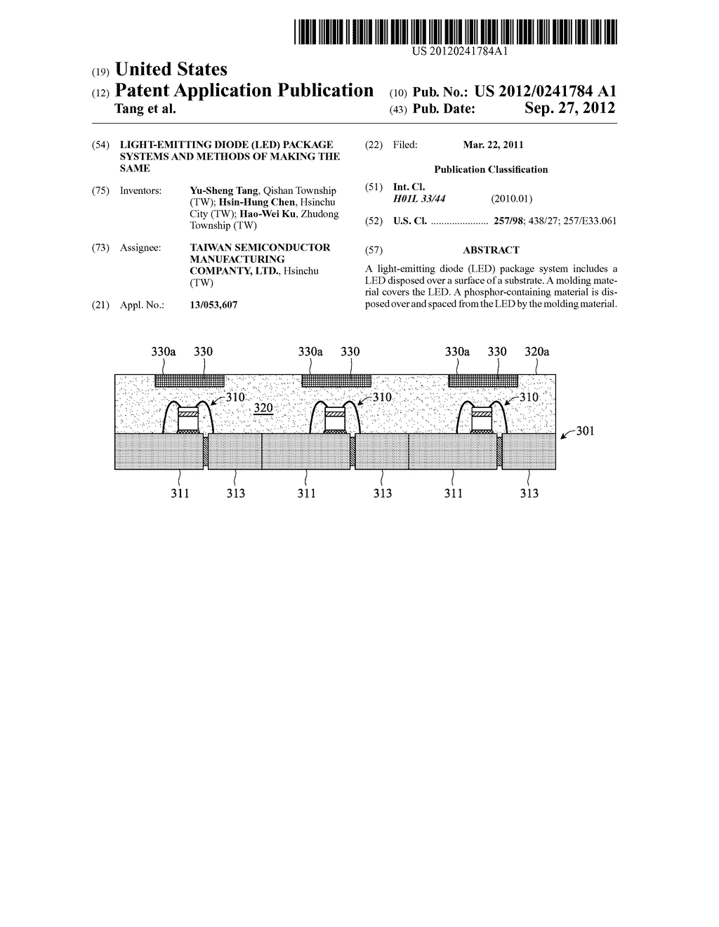 LIGHT-EMITTING DIODE (LED) PACKAGE SYSTEMS AND METHODS OF MAKING THE SAME - diagram, schematic, and image 01