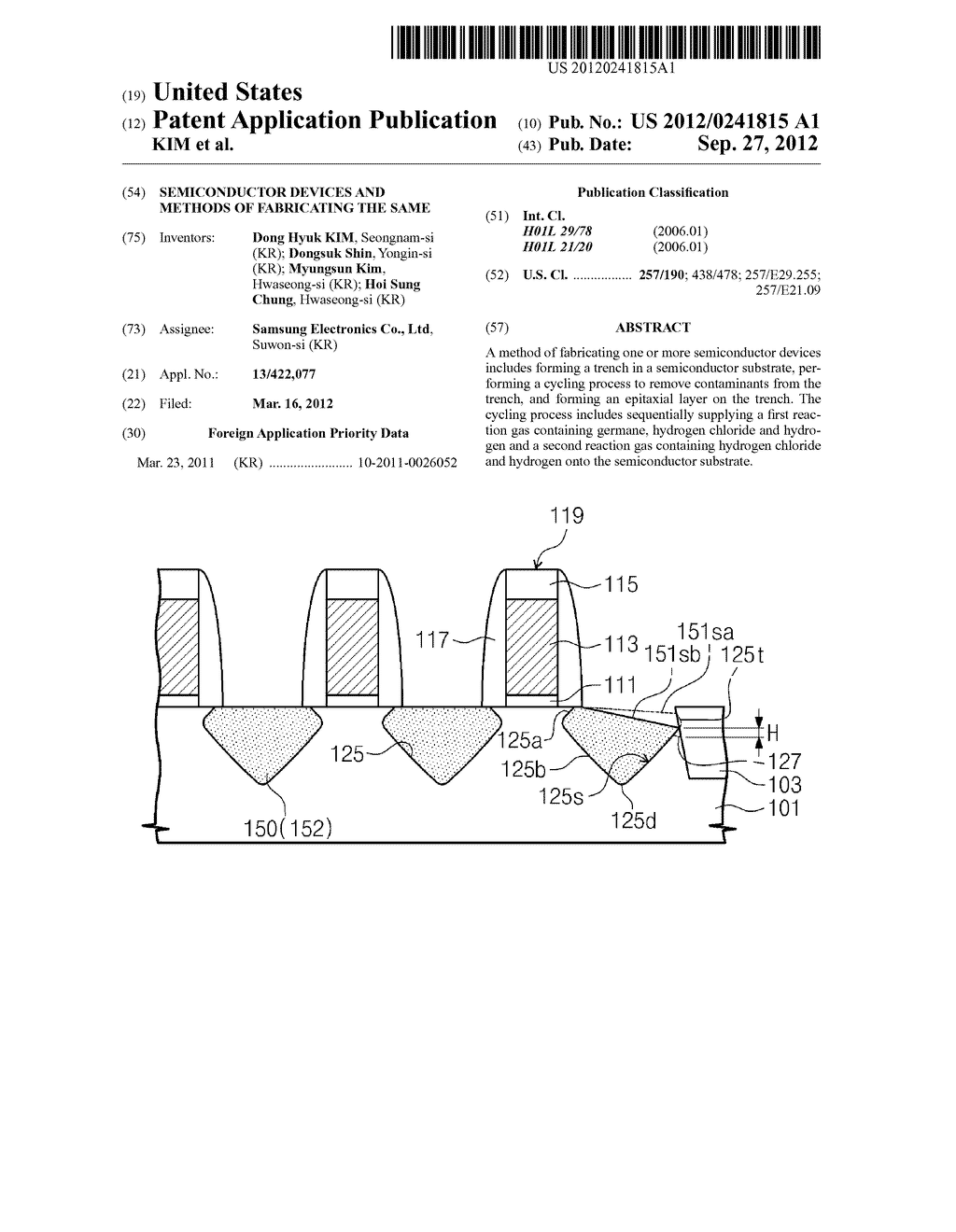 SEMICONDUCTOR DEVICES AND METHODS OF FABRICATING THE SAME - diagram, schematic, and image 01