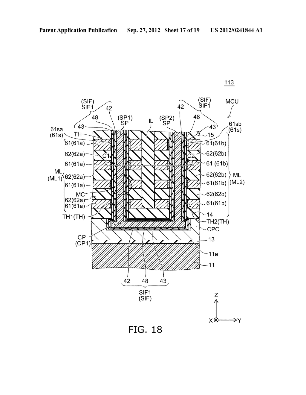 NONVOLATILE SEMICONDUCTOR MEMORY DEVICE AND METHOD FOR MANUFACTURING SAME - diagram, schematic, and image 18