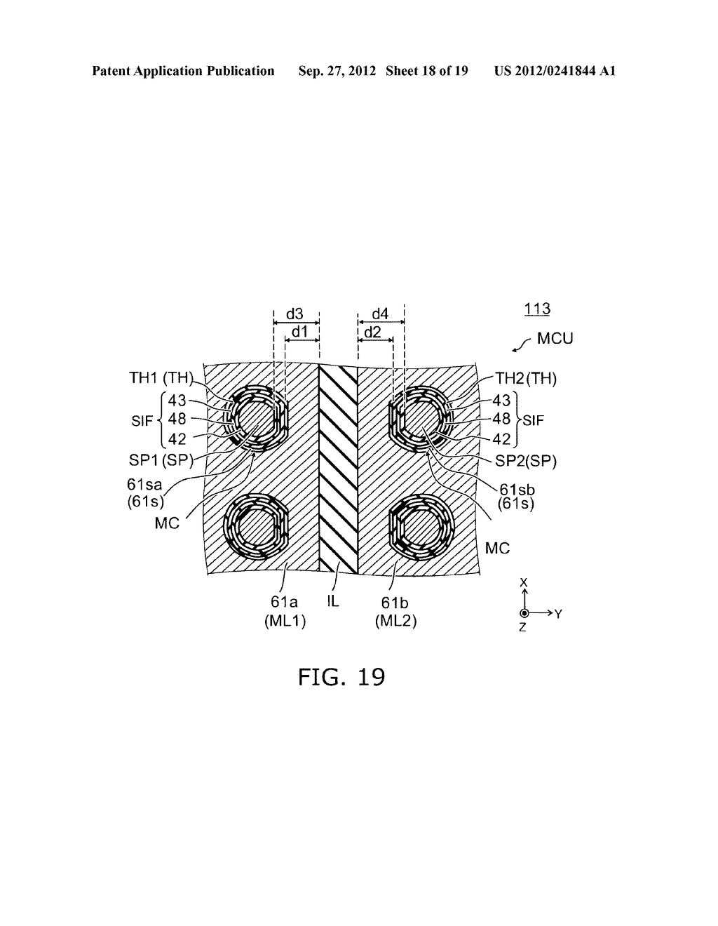 NONVOLATILE SEMICONDUCTOR MEMORY DEVICE AND METHOD FOR MANUFACTURING SAME - diagram, schematic, and image 19