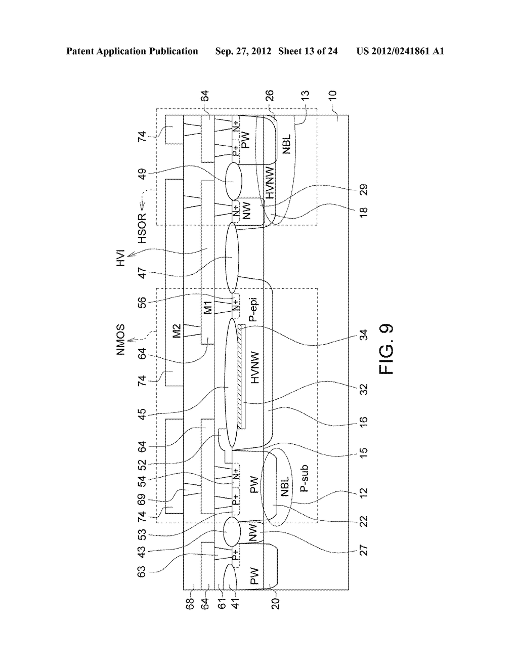 Ultra-High Voltage N-Type-Metal-Oxide-Semiconductor (UHV NMOS) Device and     Methods of Manufacturing the same - diagram, schematic, and image 14