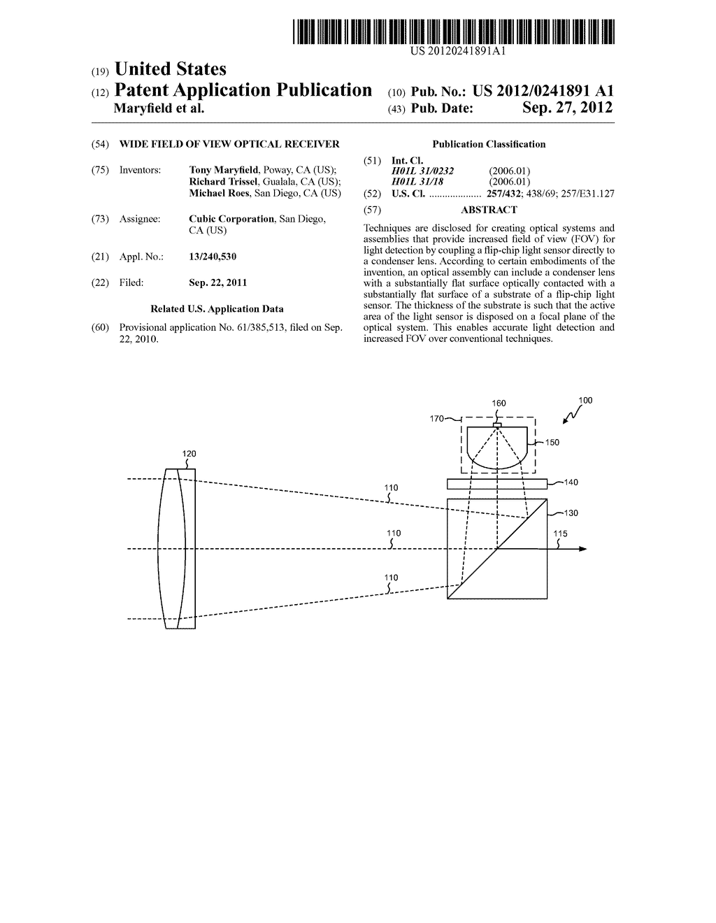 WIDE FIELD OF VIEW OPTICAL RECEIVER - diagram, schematic, and image 01