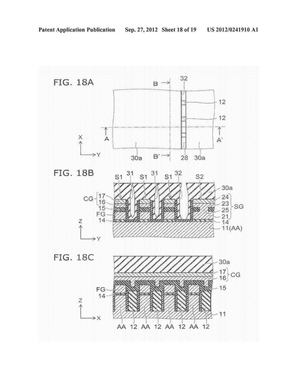 SEMICONDUCTOR MEMORY DEVICE AND METHOD FOR MANUFACTURING SAME - diagram, schematic, and image 19