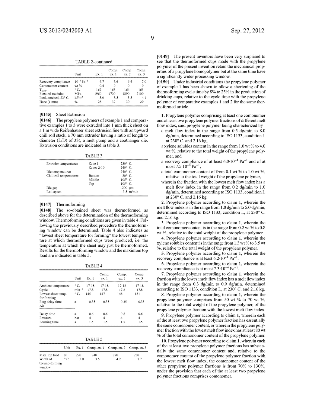 PROPYLENE POLYMER WITH IMPROVED PROCESSABILITY IN THERMOFORMING - diagram, schematic, and image 10