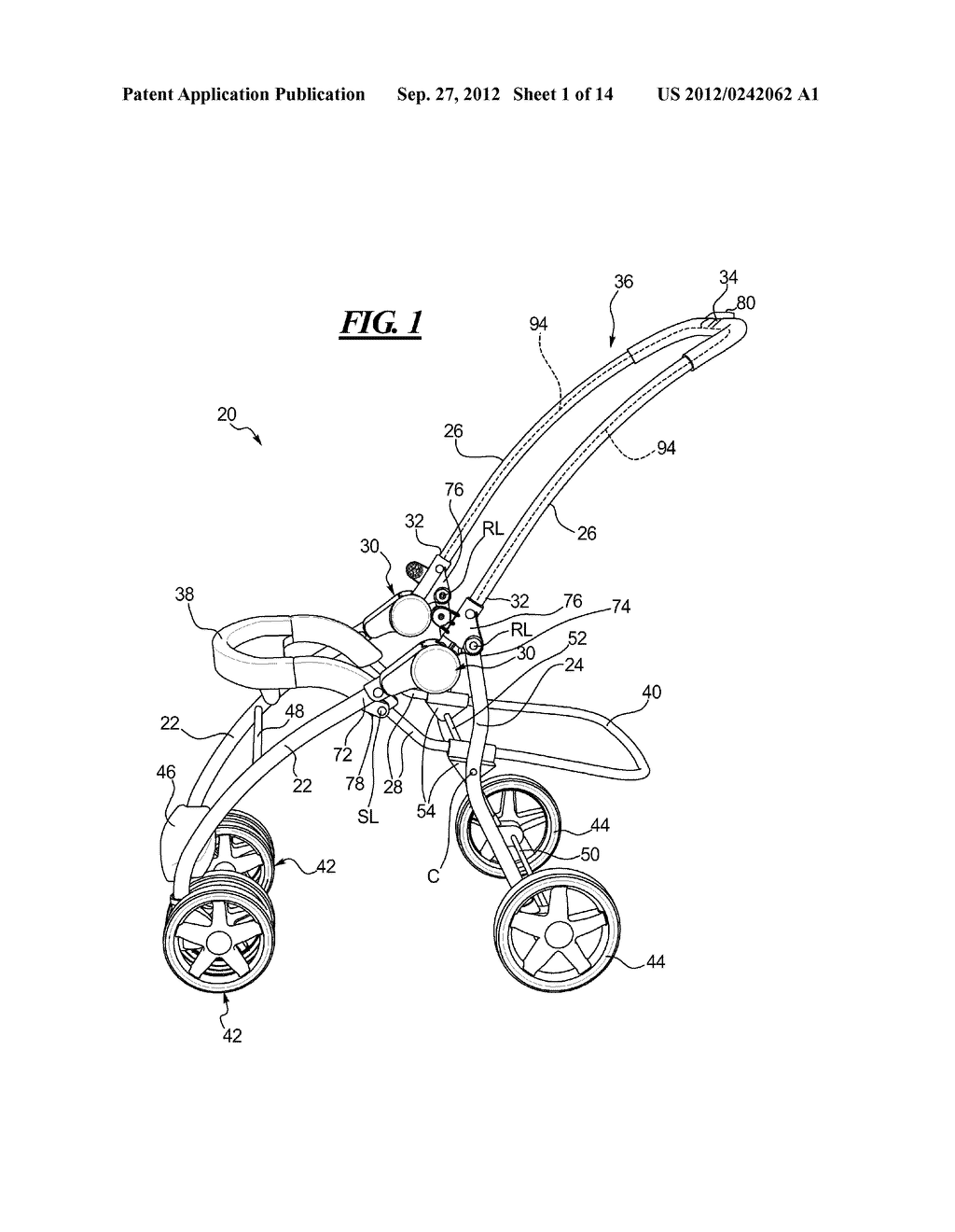 Foldable Stroller and Fold Joint for a Foldable Stroller - diagram, schematic, and image 02