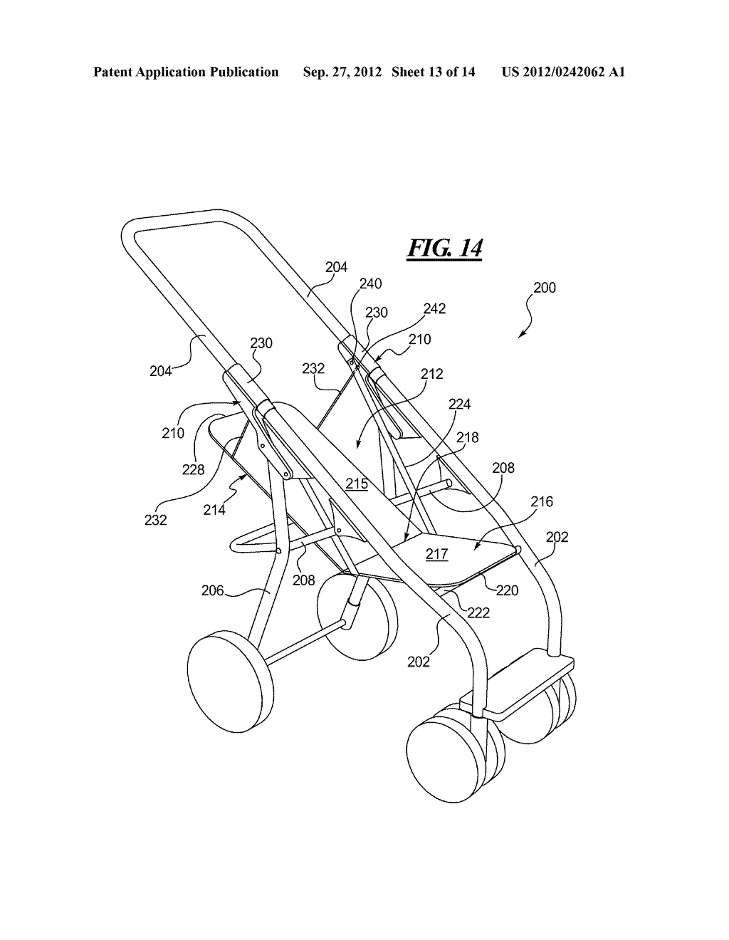 Foldable Stroller and Fold Joint for a Foldable Stroller - diagram, schematic, and image 14