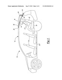 Vehicle with a Panel that is Moveable to Provide Increased Head Room Above     a Rear Row of Seats diagram and image