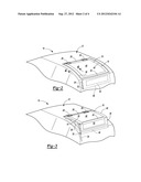 Vehicle with a Panel that is Moveable to Provide Increased Head Room Above     a Rear Row of Seats diagram and image