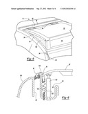 Vehicle with a Panel that is Moveable to Provide Increased Head Room Above     a Rear Row of Seats diagram and image