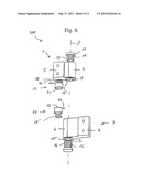 SYSTEM FOR TRANSMITTING ELECTRIC POWER FROM A WALL TO A LEAF HINGEABLY     FASTENED TO SAID WALL diagram and image