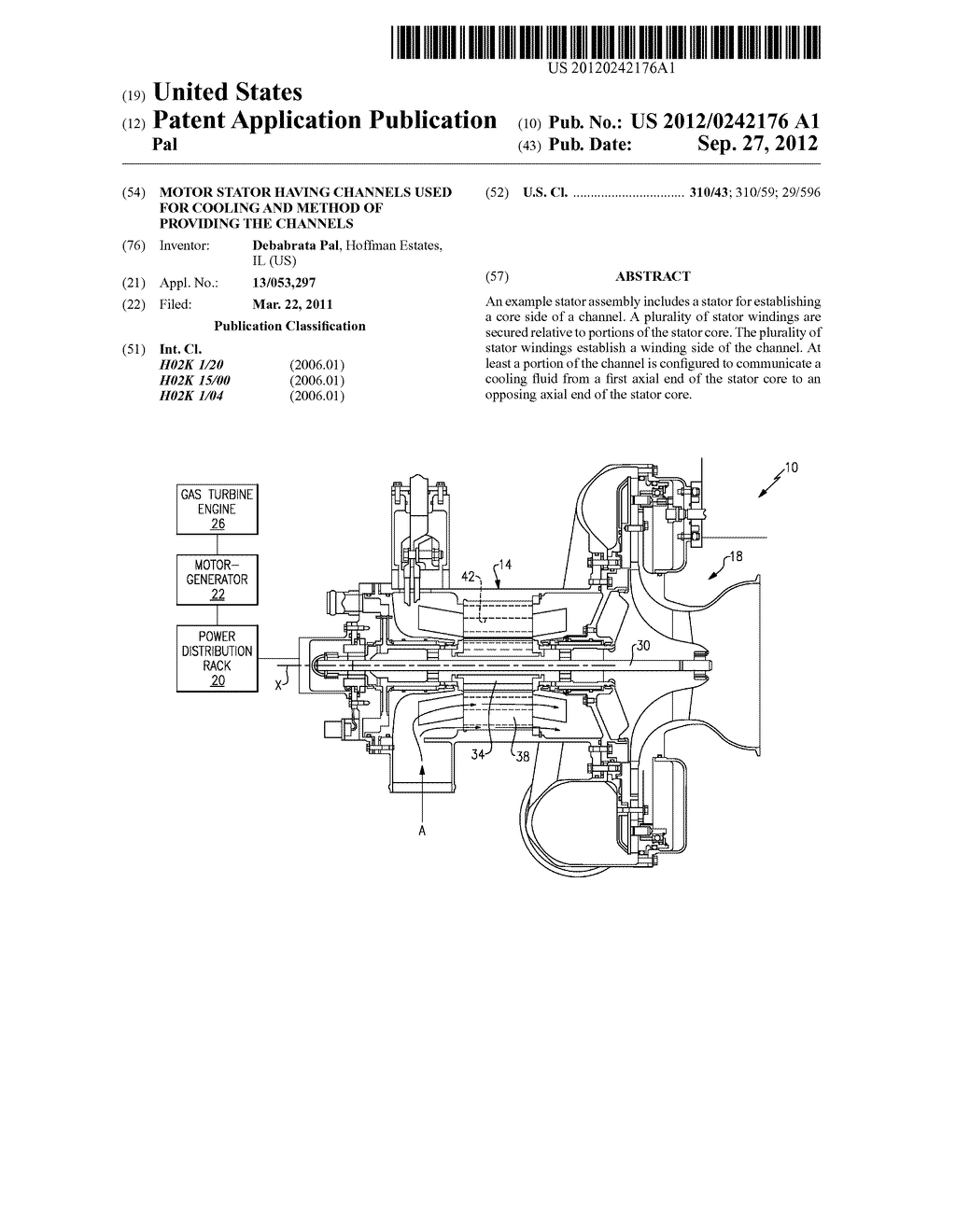 MOTOR STATOR HAVING CHANNELS USED FOR COOLING AND METHOD OF PROVIDING THE     CHANNELS - diagram, schematic, and image 01