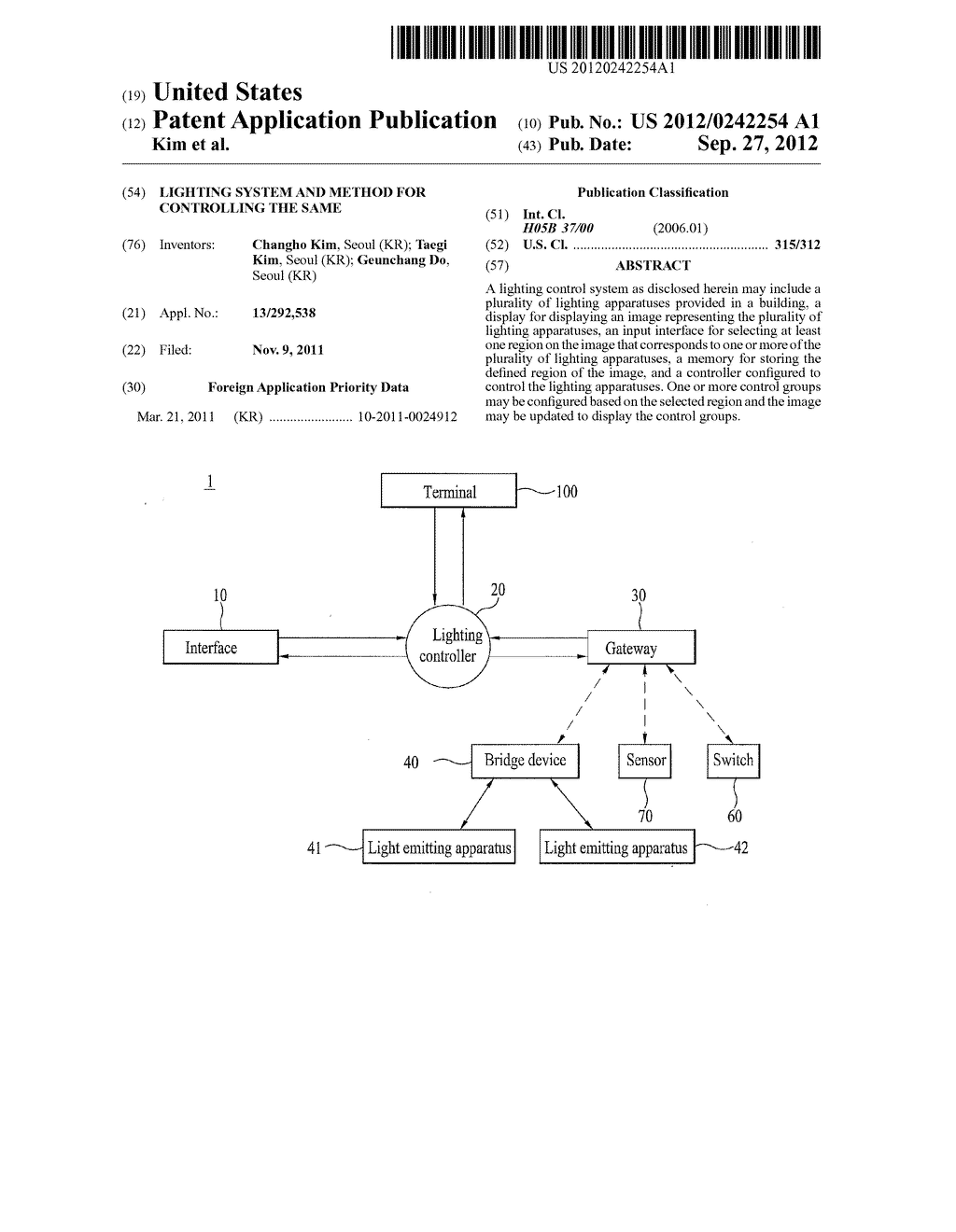 LIGHTING SYSTEM AND METHOD FOR CONTROLLING THE SAME - diagram, schematic, and image 01