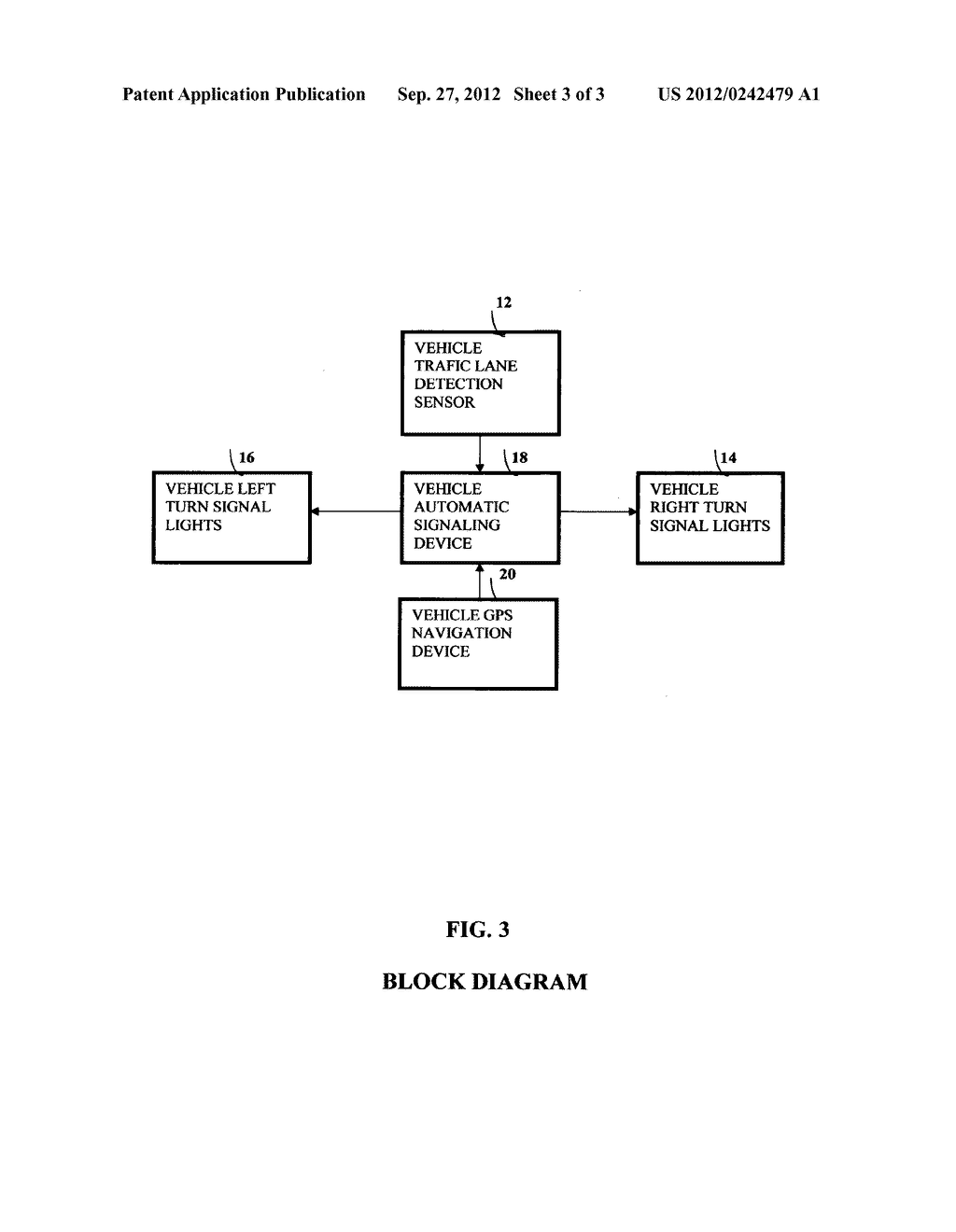 Vehicle traffic lane change signaling device - diagram, schematic, and image 04