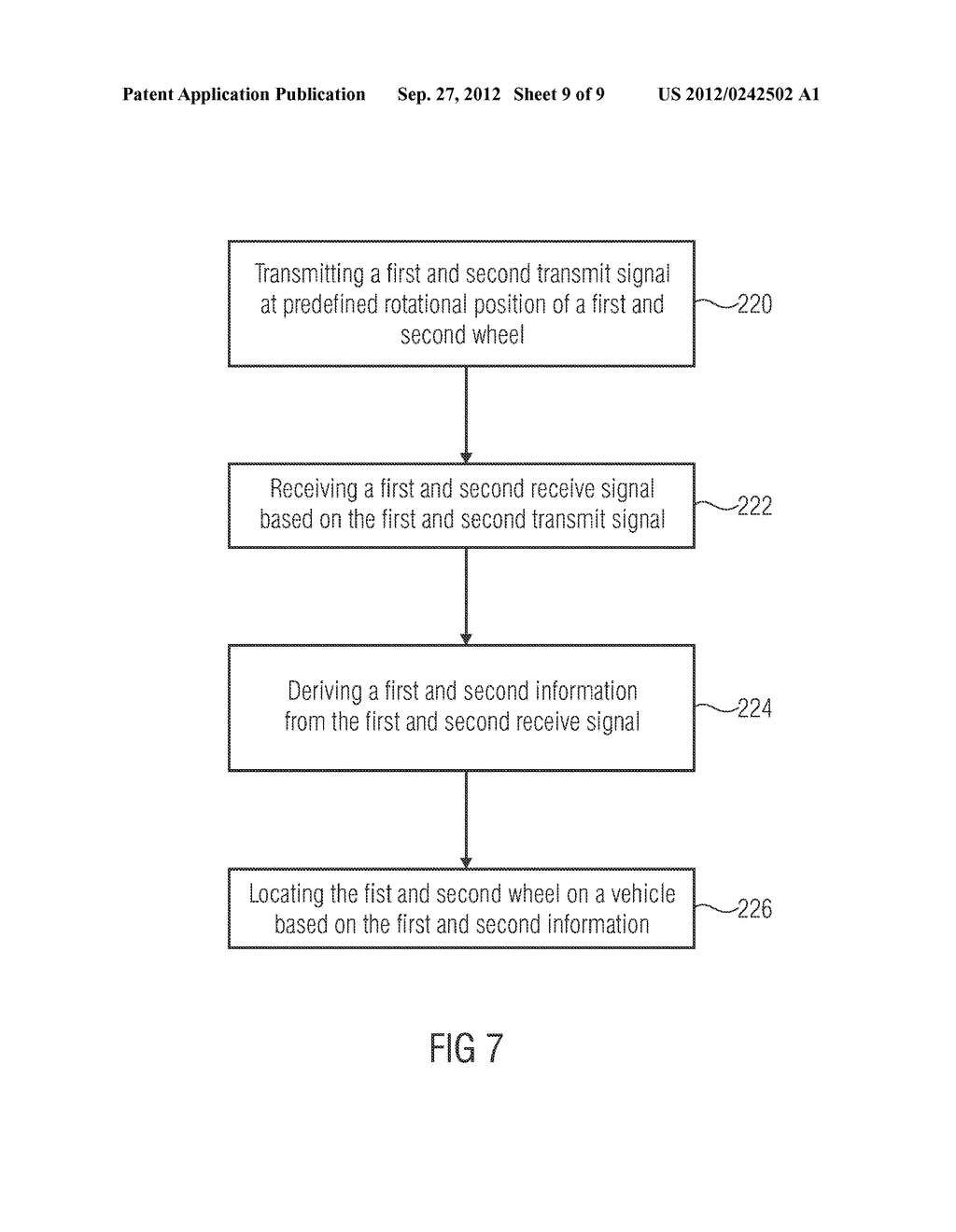 Wheel Unit, Central Unit and System for Localizing a Plurality of Wheels     on a Vehicle - diagram, schematic, and image 10