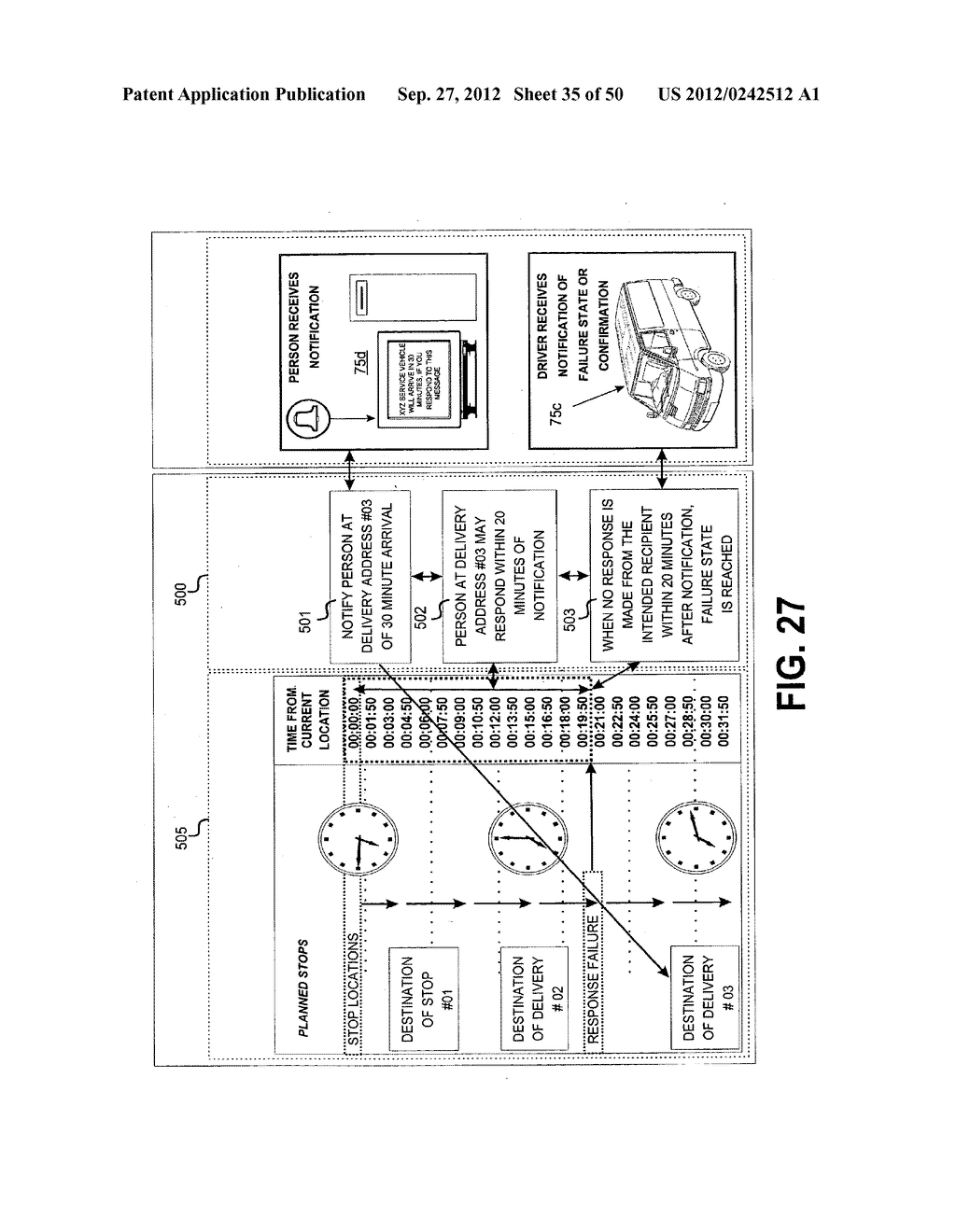 Systems and Methods for a Notification System That Enable User Changes to     Stop Location for Delivery and/or Pickup of Good and/or Service - diagram, schematic, and image 36