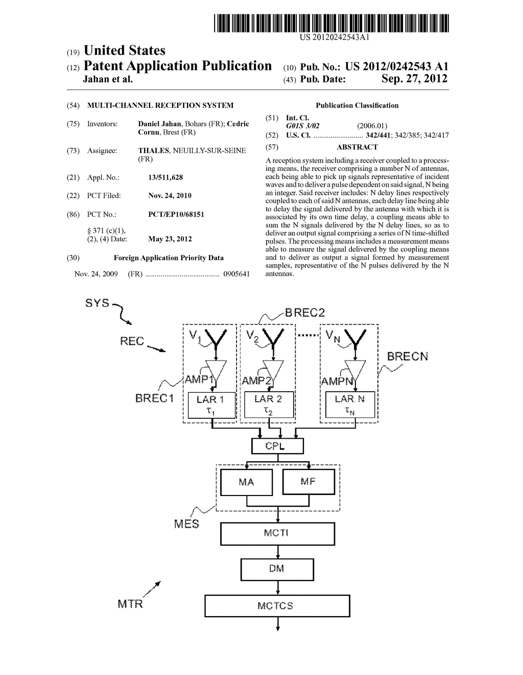 MULTI-CHANNEL RECEPTION SYSTEM - diagram, schematic, and image 01