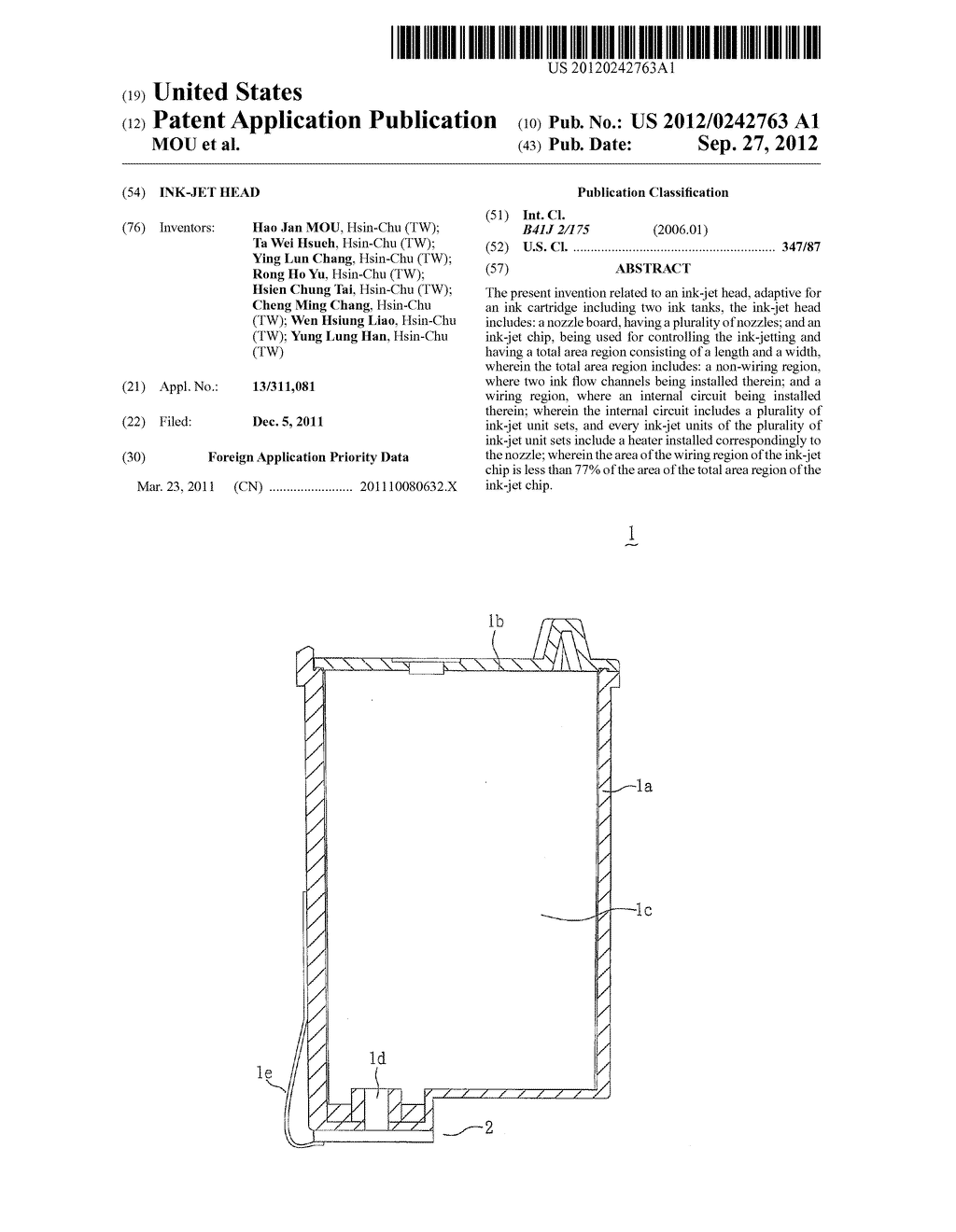 INK-JET HEAD - diagram, schematic, and image 01