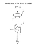 GUIDE LIGHT DEVICE, SURVEY APPARATUS HAVING THE GUIDE LIGHT DEVICE, SURVEY     SYSTEM USING THE SURVEY APPARATUS, SURVEY POLE USED IN THE SURVEY SYSTEM,     AND MOBILE WIRELESS TRANSCEIVER USED IN THE SURVEY SYSTEM diagram and image