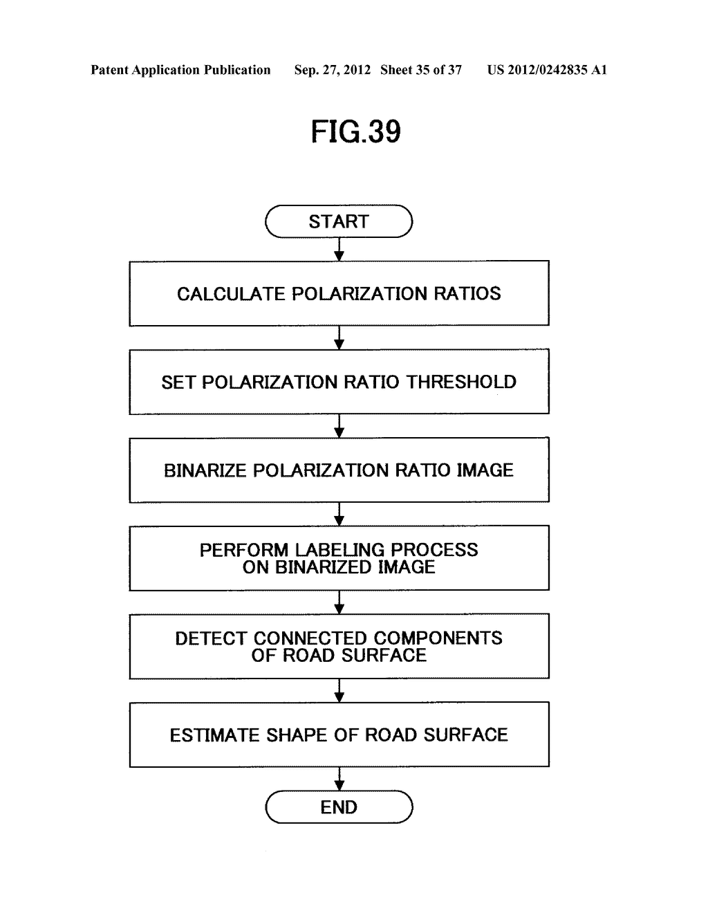 IMAGING DEVICE, ON-VEHICLE IMAGING SYSTEM, ROAD SURFACE APPEARANCE     DETECTION METHOD, AND OBJECT DETECTION DEVICE - diagram, schematic, and image 36