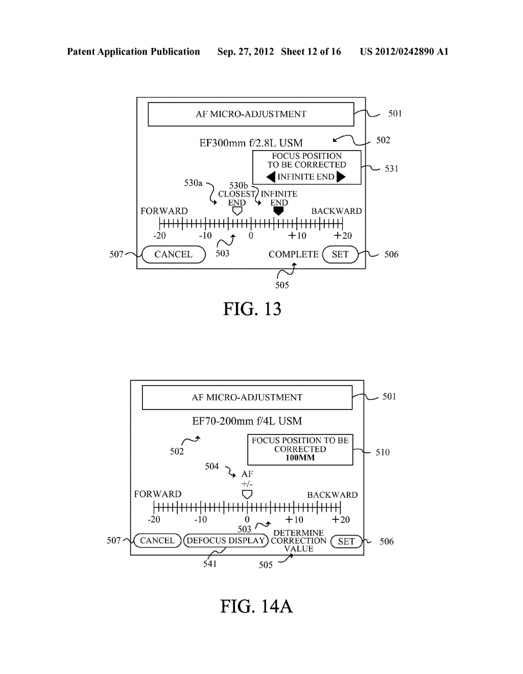 DISPLAY APPARATUS OF IMAGE PICKUP APPARATUS WITH FUNCTION TO CORRECT PHASE     DIFFERENCE AF - diagram, schematic, and image 13