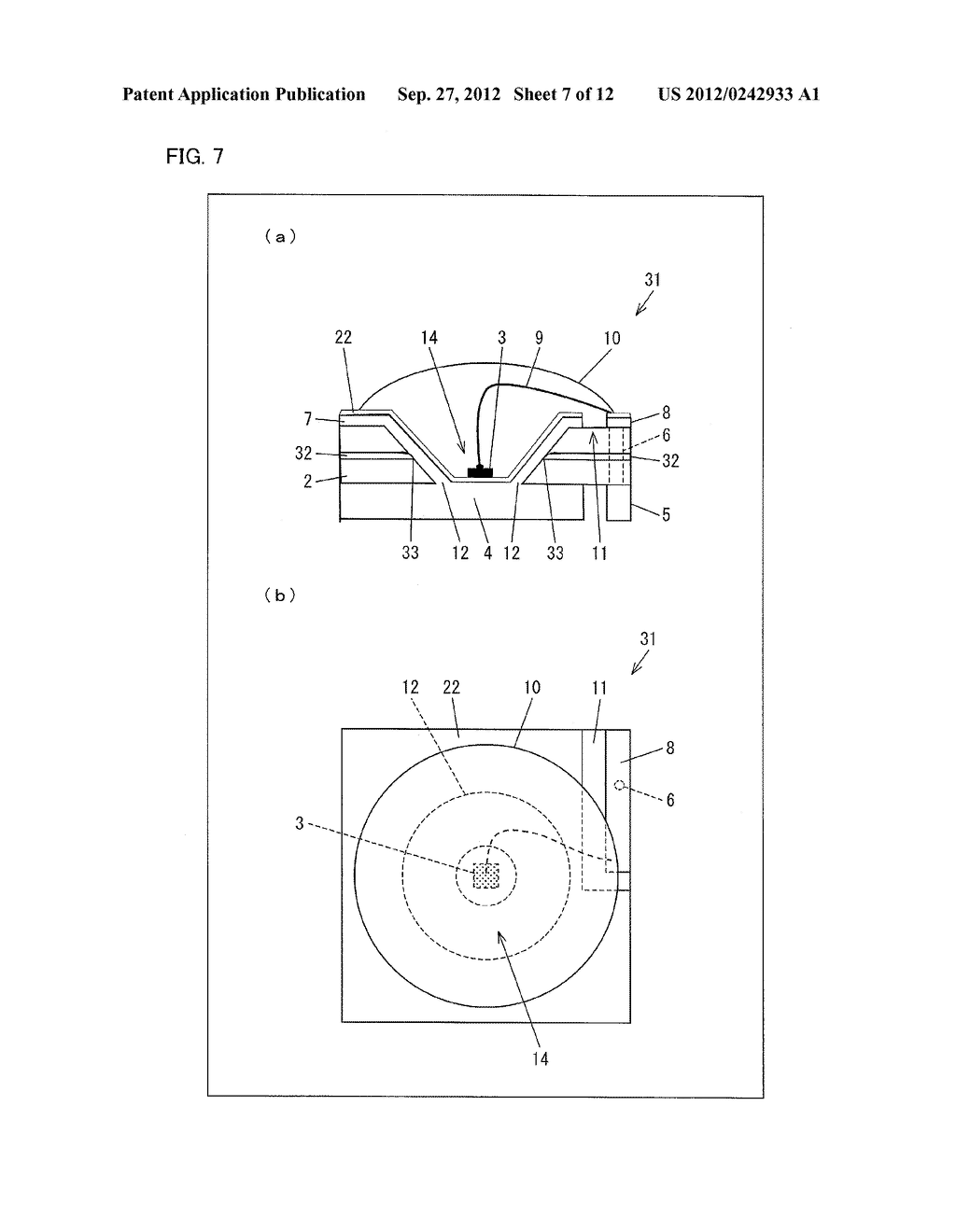 LIGHT EMITTING DIODE ELEMENT, LIGHT SOURCE DEVICE, SURFACE LIGHT SOURCE     ILLUMINATION DEVICE, AND LIQUID CRYSTAL DISPLAY DEVICE - diagram, schematic, and image 08