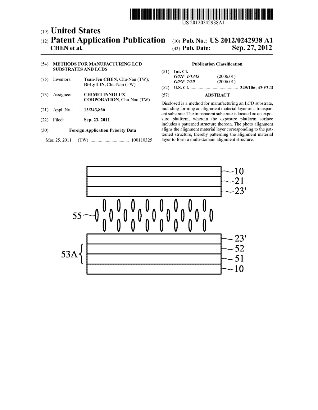 METHODS FOR MANUFACTURING LCD SUBSTRATES AND LCDS - diagram, schematic, and image 01