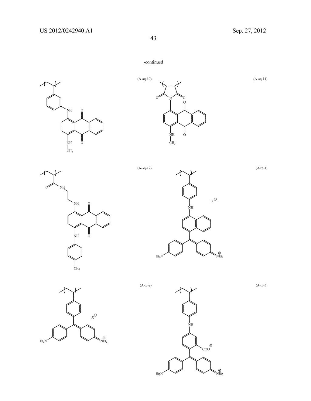 RADIATION-SENSITIVE COLORED COMPOSITION, COLOR FILTER, METHOD FOR     PRODUCING A COLOR PATTERN, METHOD FOR PRODUCING COLOR FILTER, SOLID-STATE     IMAGING DEVICE, AND LIQUID CRYSTAL DISPLAY APPARATUS - diagram, schematic, and image 44