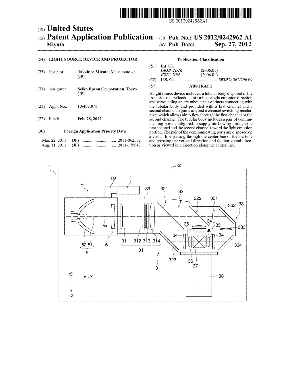 LIGHT SOURCE DEVICE AND PROJECTOR - diagram, schematic, and image 01