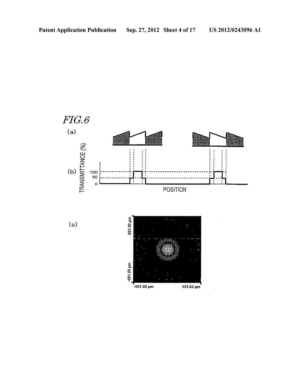 DIFFRACTION GRATING LENS AND METHOD OF PRODUCING THE SAME, AND IMAGING     DEVICE IN WHICH THE SAME IS USED - diagram, schematic, and image 05